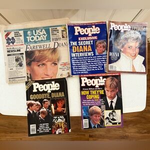 Newspaper & Magazine Collection Featuring Princess Diana - Collectibles